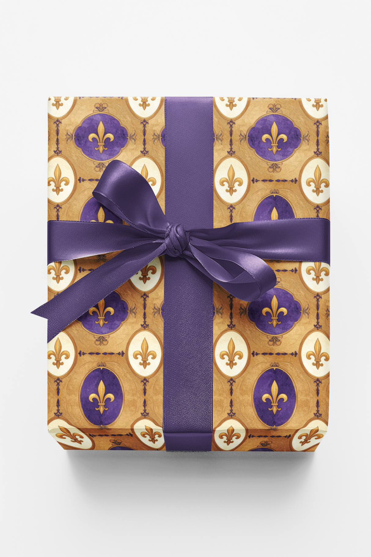 Fleur-de-Lis Frame Wrapping Paper