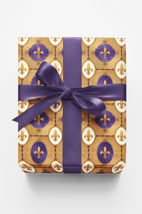 Fleur-de-Lis Frame Wrapping Paper - London Penny Gift Wrap