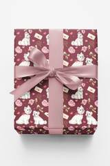 Charming Valentine’s Maltese Wrapping Paper