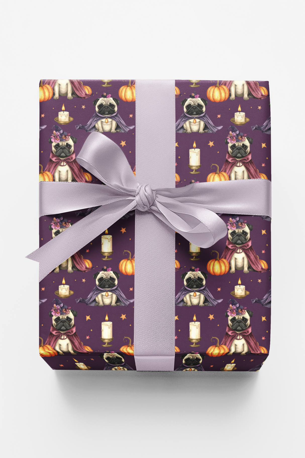 Spooky Gothic Pug Wrapping Paper