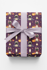 Spooky Gothic Pug Wrapping Paper