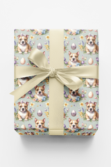Easter Staffy Garden Wrapping Paper