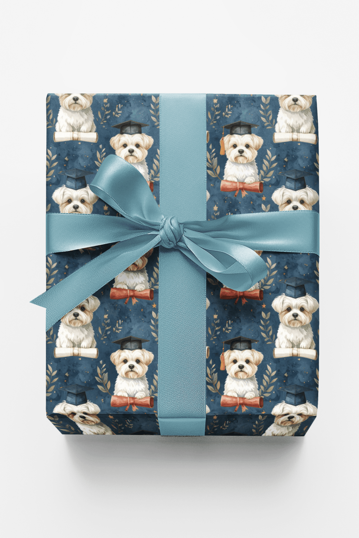 Graduation Maltese Wrapping Paper - London Penny Gift Wrap