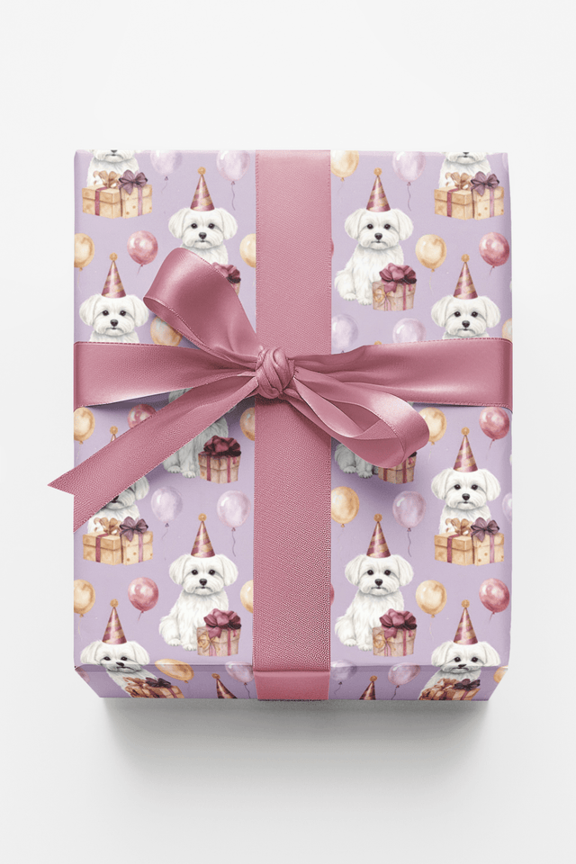 Festive Birthday Maltese Wrapping Paper - London Penny Gift Wrap