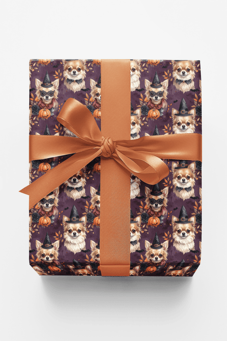 Halloween Chihuahua Masquerade Wrapping Paper - London Penny Gift Wrap