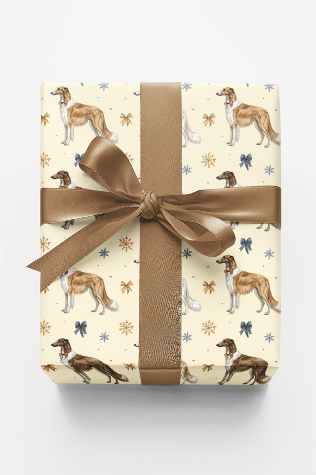 Borzoi & Imperial Ribbon Wrapping Paper - London Penny Gift Wrap