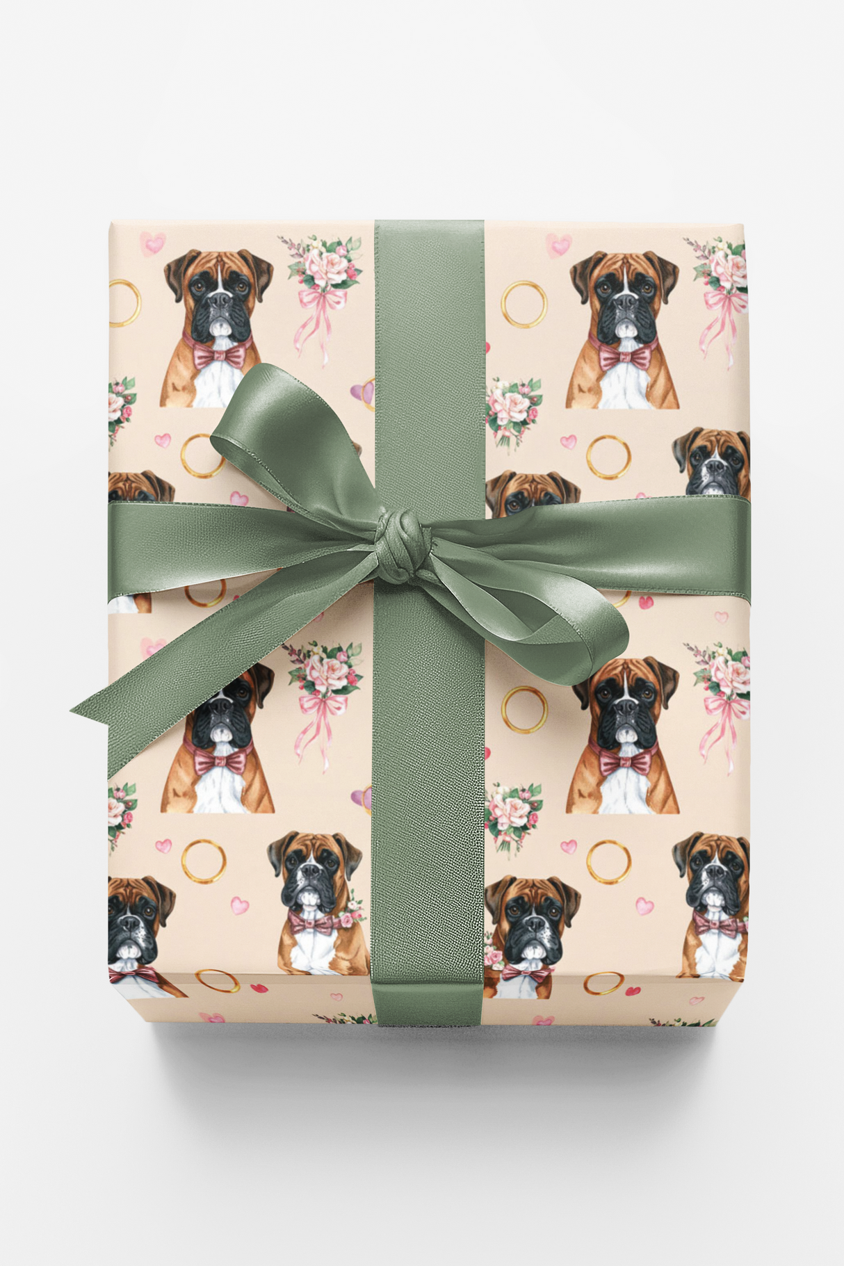 Elegant Boxer Wedding Wrapping Paper