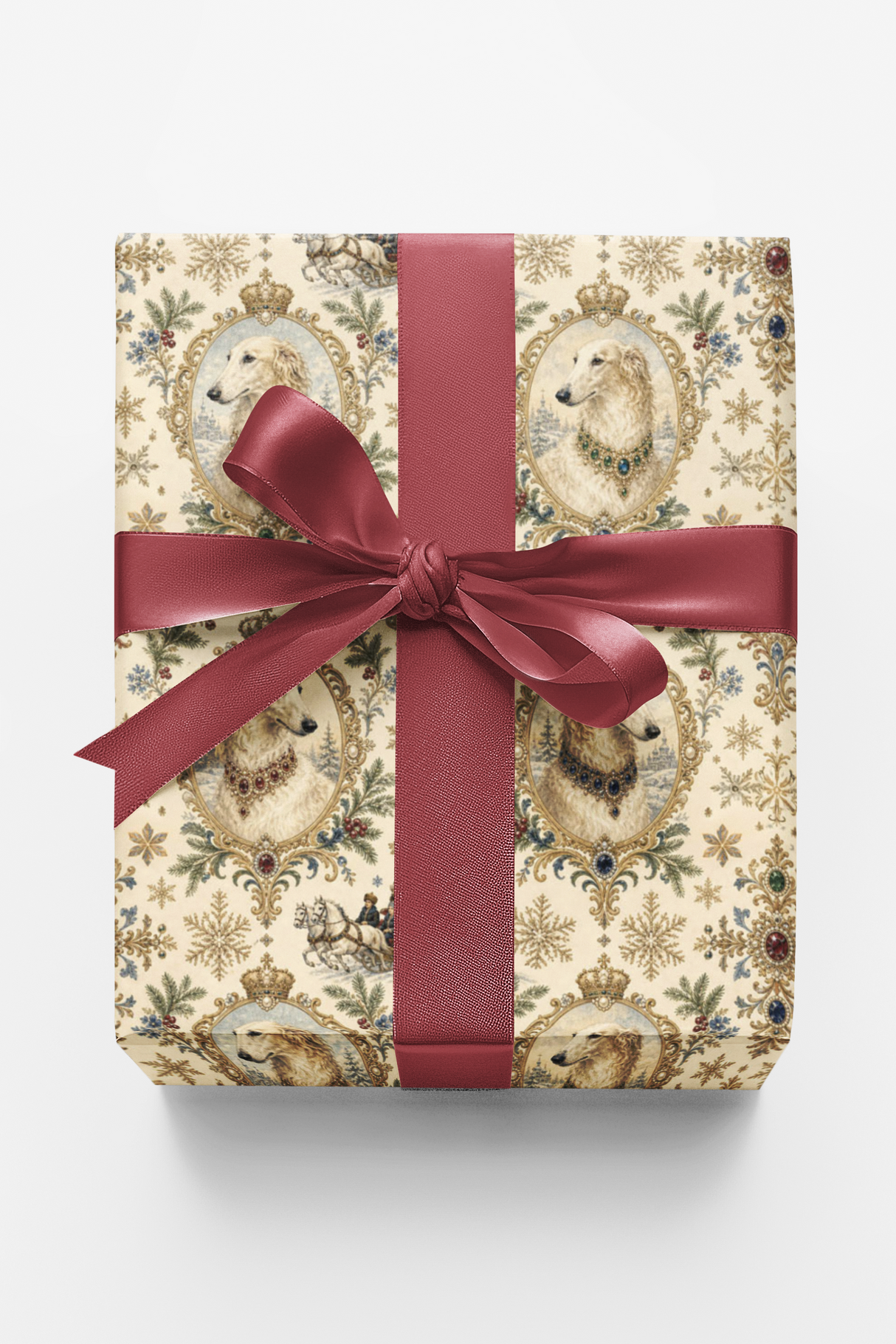 Royal Borzoi Crest Wrapping Paper