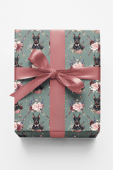 Doberman Garden Splendor Wrapping Paper - London Penny Gift Wrap