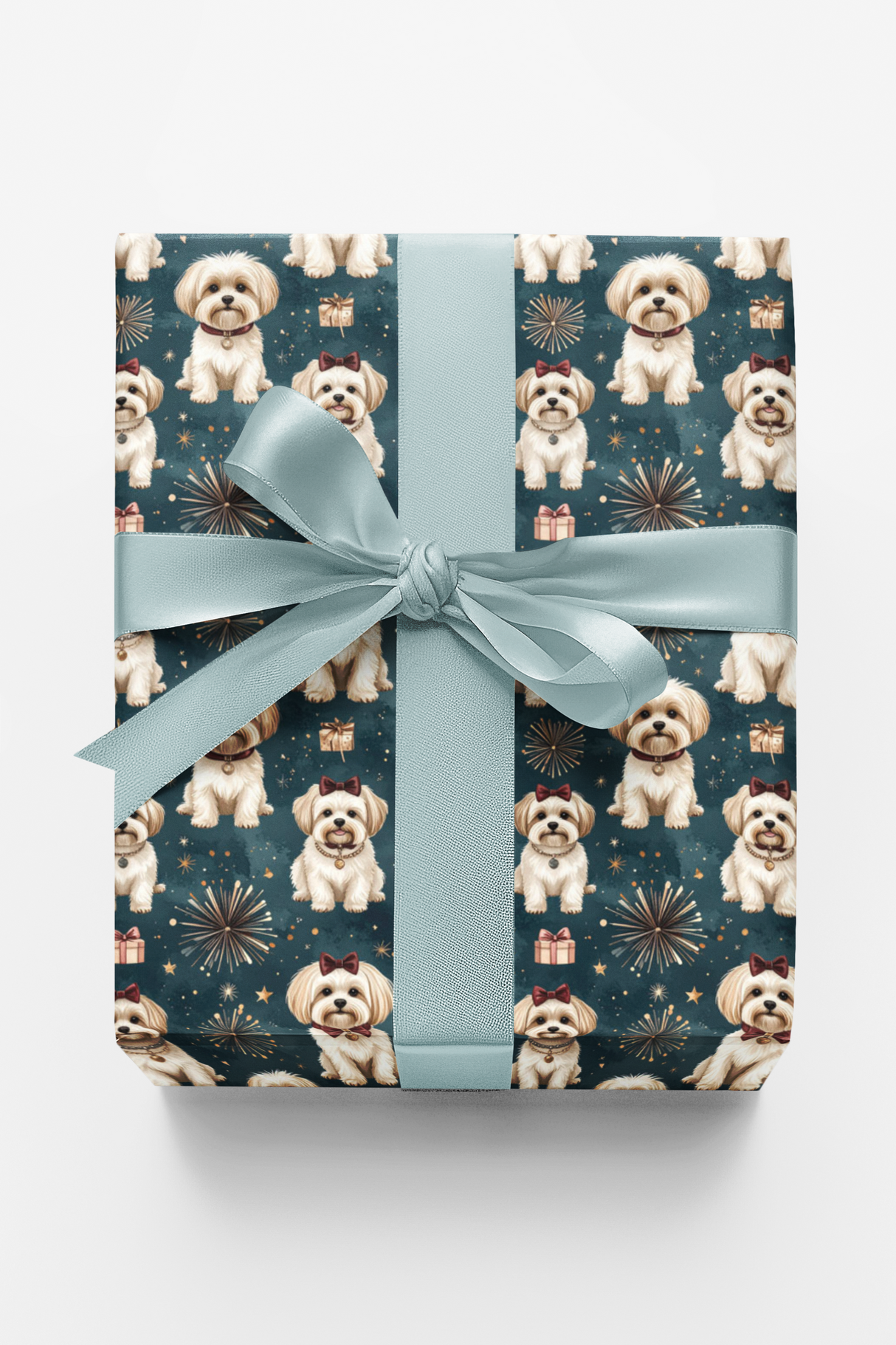 New Year’s Eve Maltese Wrapping Paper