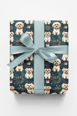 New Year’s Eve Maltese Wrapping Paper