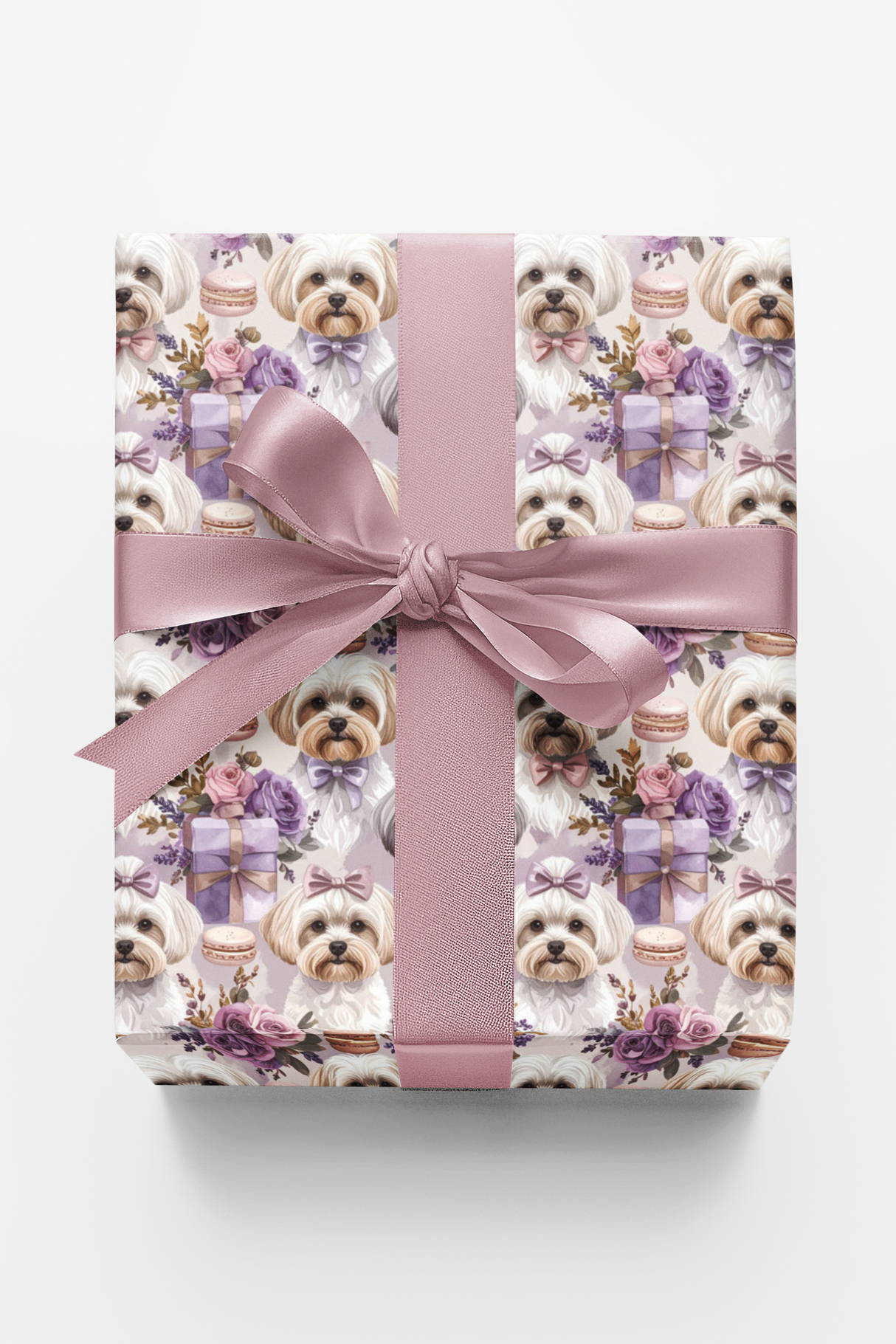 Parisian Chic Maltese Wrapping Paper