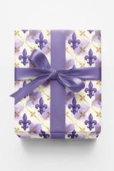 Ornamental Fleur-de-Lis Rows Wrapping Paper