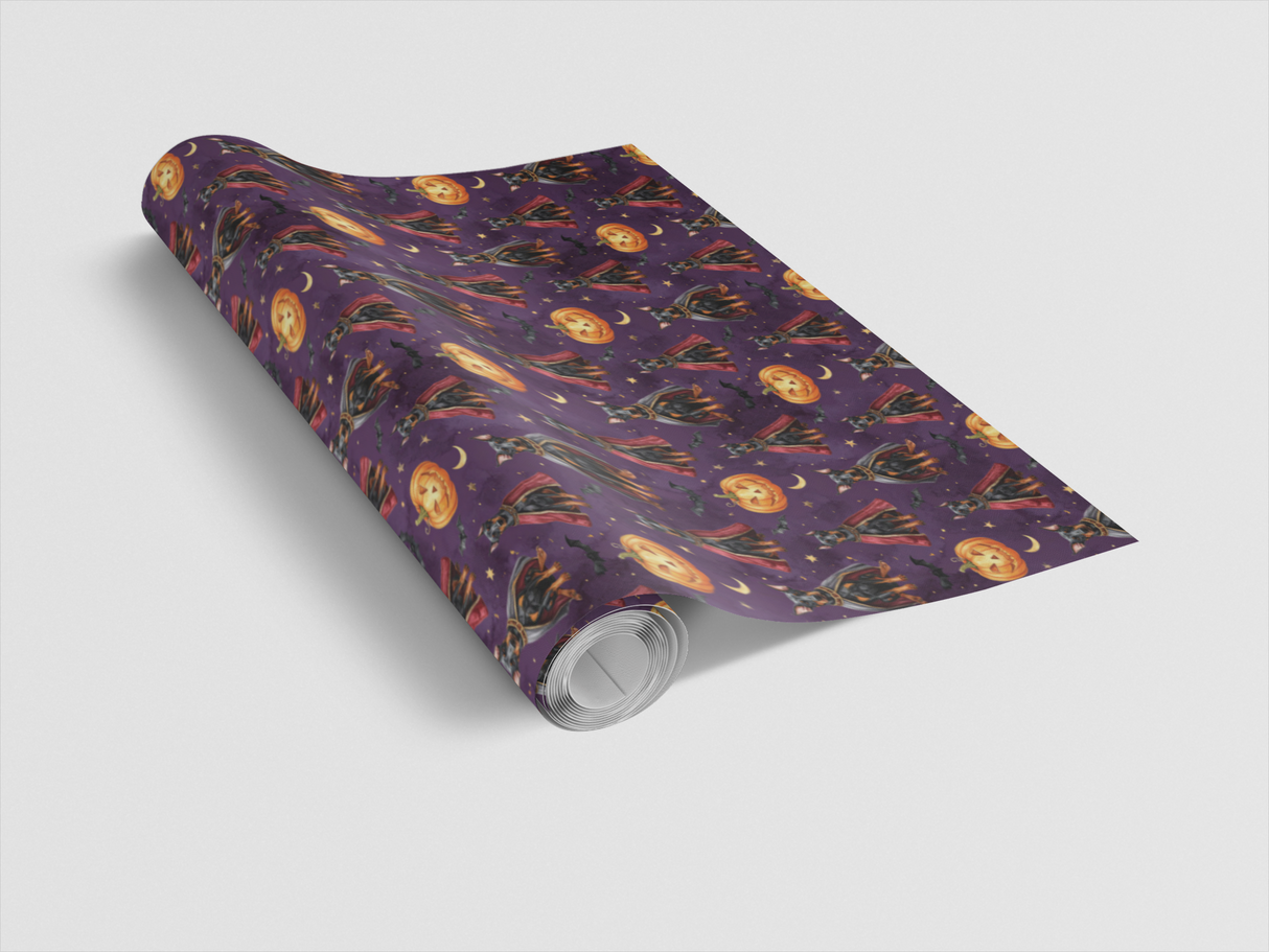 Gothic Halloween Dobermans Wrapping Paper