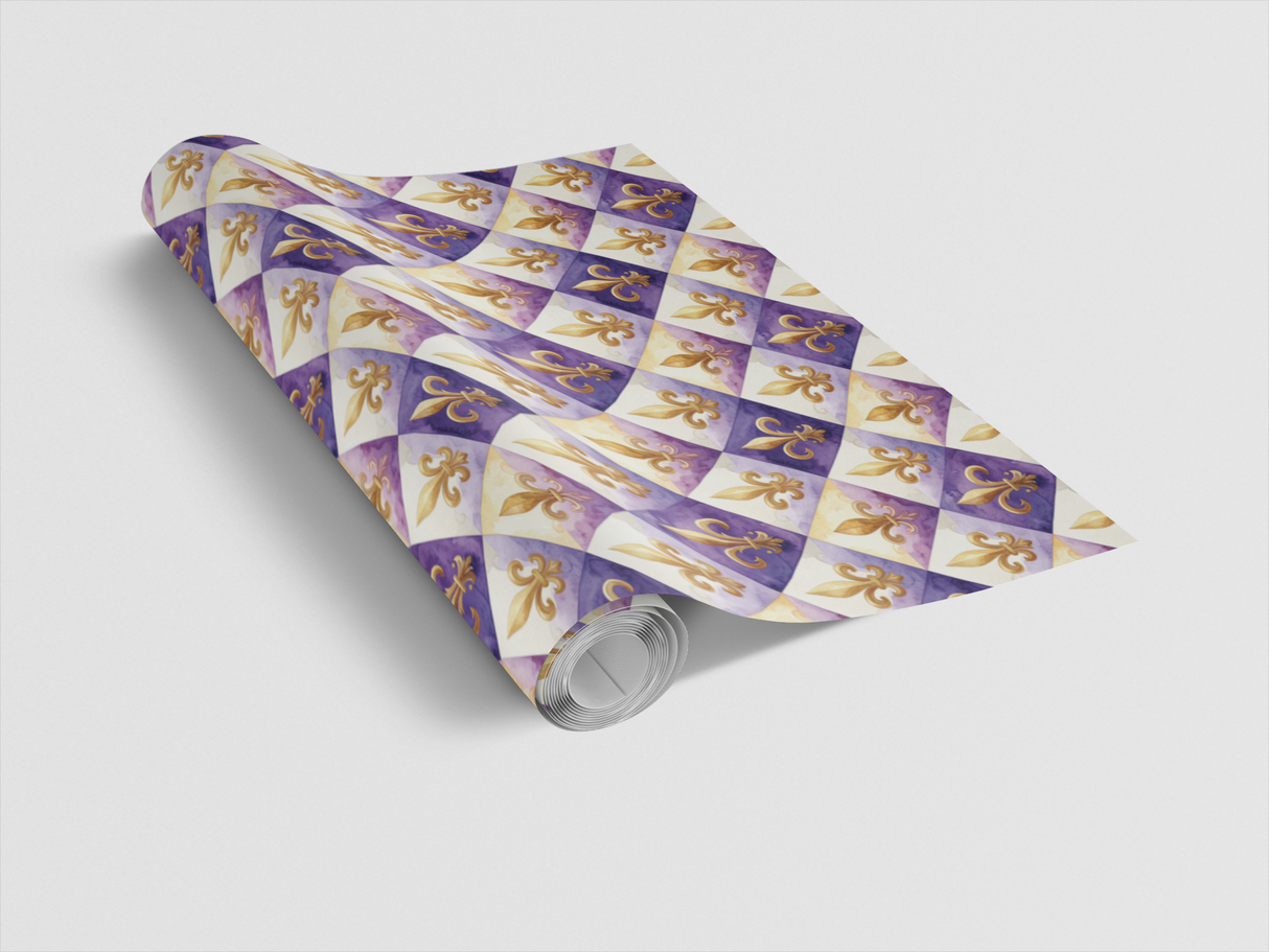 Fleur-de-Lis & Royal Medallion Wrapping Paper