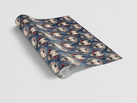 Regal Pug Celebration Wrapping Paper - London Penny Gift Wrap