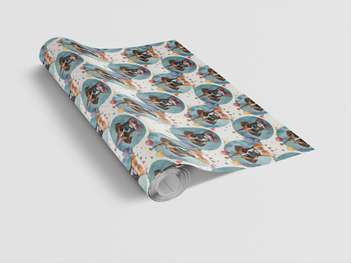 Birthday Hats Boxer Celebration Wrapping Paper