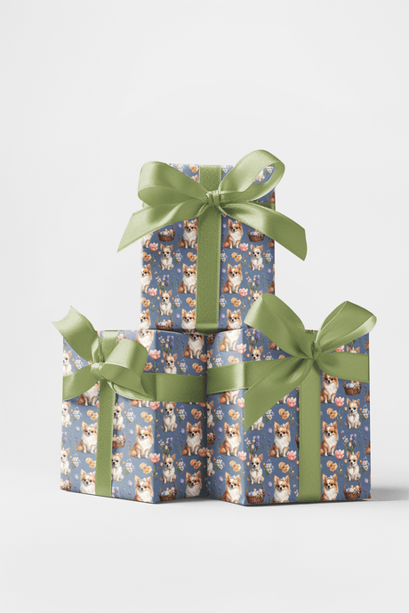 Easter Chihuahua Garden Wrapping Paper - London Penny Gift Wrap