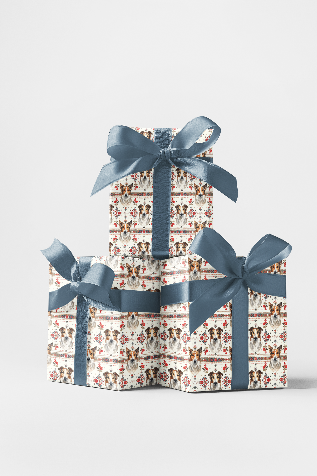 Russian Patterns Borzoi Wrapping Paper