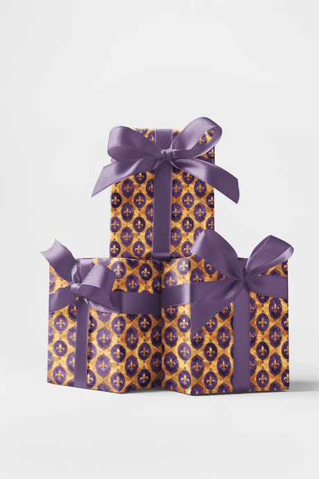 Fleur-de-Lis Ornamental Wrapping Paper - London Penny Gift Wrap
