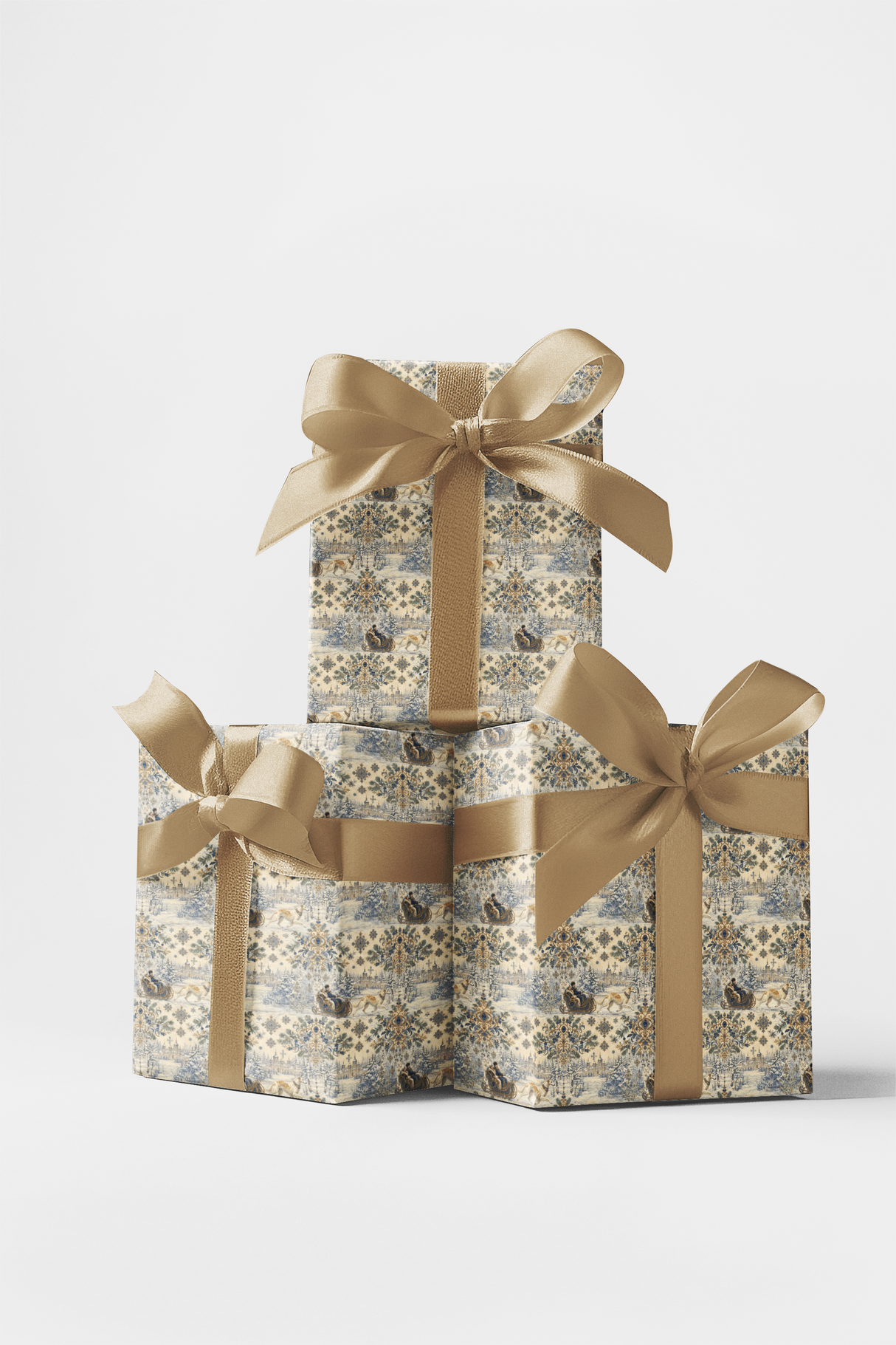 Borzois Through the Snow Wrapping Paper