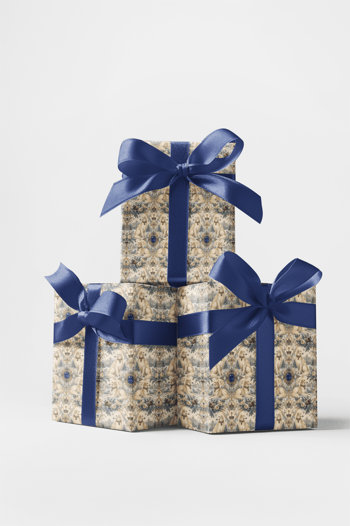 Jewel-Collared Borzoi Wrapping Paper - London Penny Gift Wrap