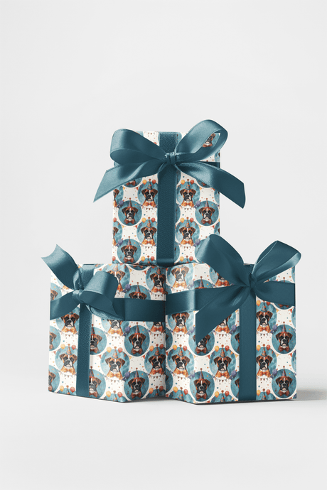 Birthday Hats Boxer Celebration Wrapping Paper - London Penny Gift Wrap