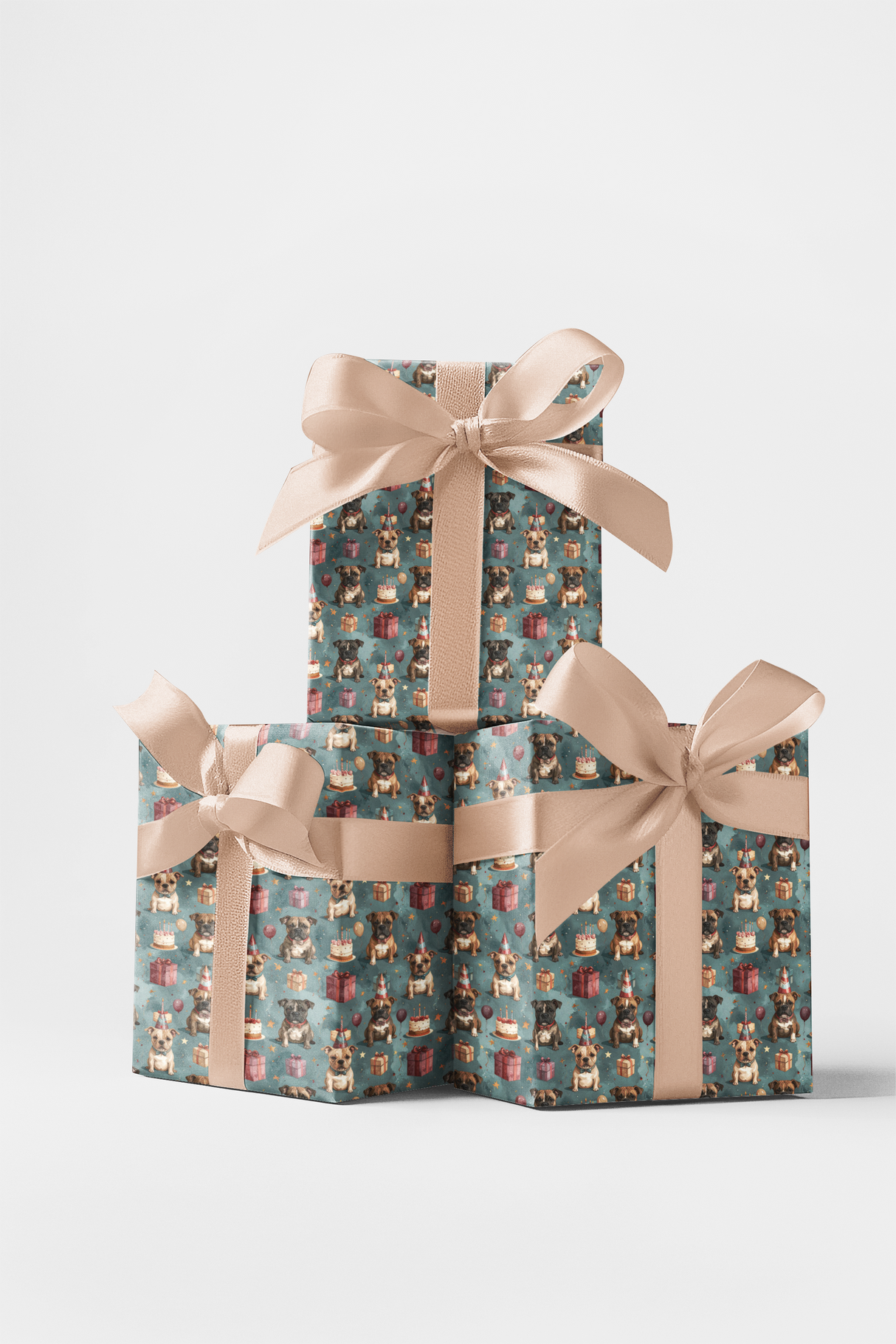 Happy Birthday Staffy Wrapping Paper