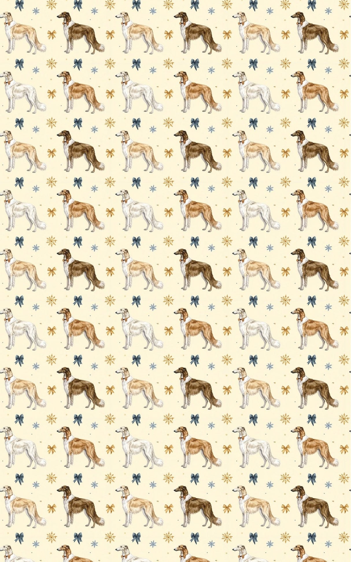 Borzoi & Imperial Ribbon Wrapping Paper - London Penny Gift Wrap