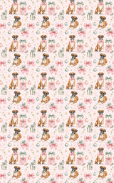 Adorable Boxer Christmas Wrapping Paper - London Penny Gift Wrap