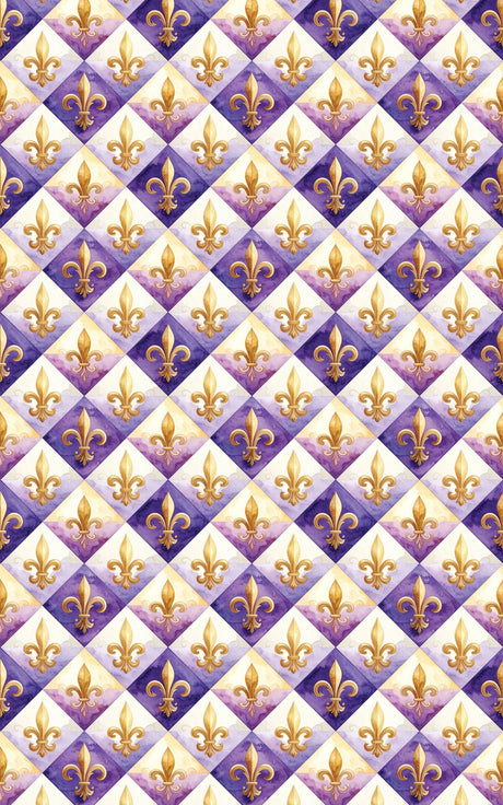 Fleur-de-Lis & Royal Medallion Wrapping Paper - London Penny Gift Wrap