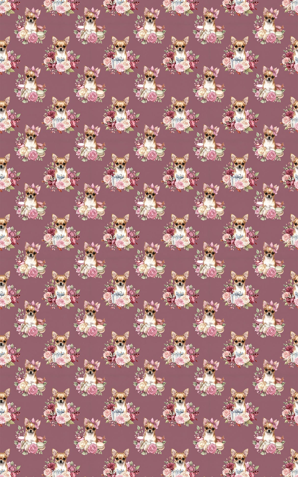 Parisian Chihuahua Birthday Wrapping Paper