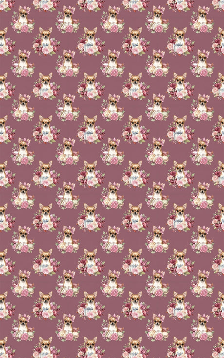 Parisian Chihuahua Birthday Wrapping Paper - London Penny Gift Wrap