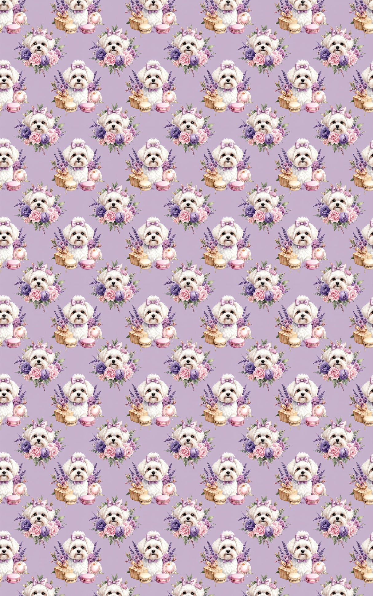 Parisian Maltese Celebration Wrapping Paper