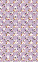 Parisian Maltese Celebration Wrapping Paper