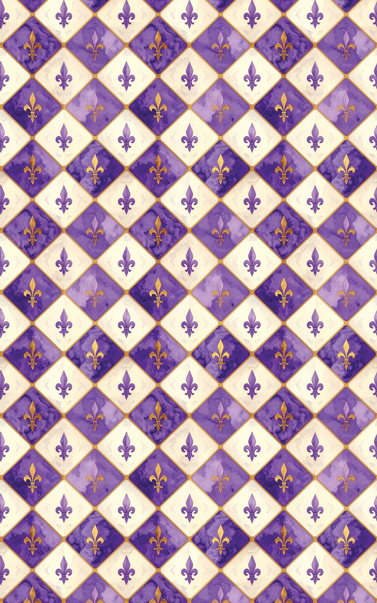 Royal Fleur-de-Lis Charm Wrapping Paper