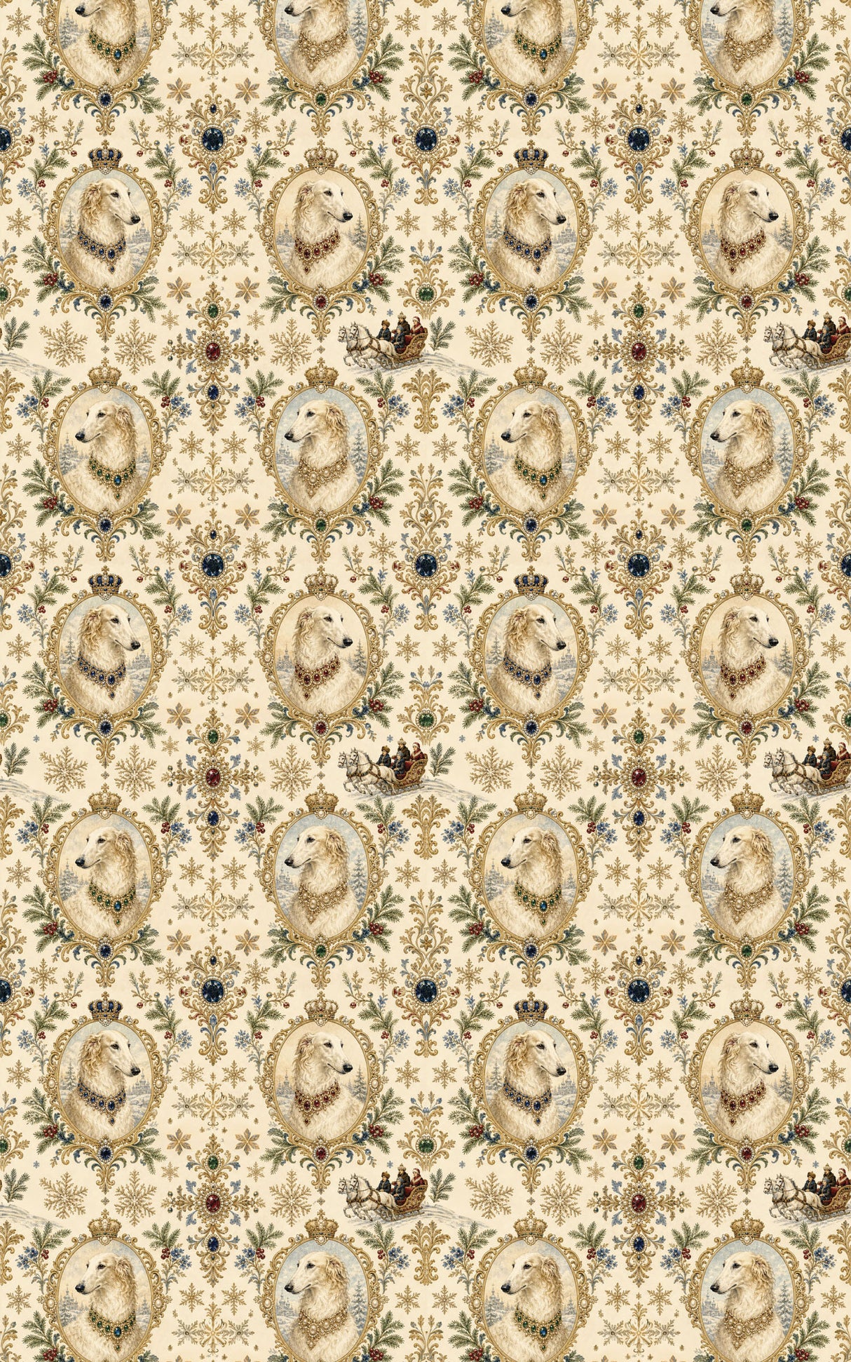 Royal Borzoi Crest Wrapping Paper