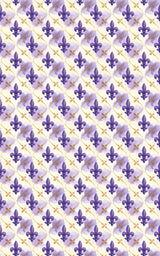 Ornamental Fleur-de-Lis Rows Wrapping Paper