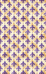 Lavender Fleur-de-Lis Garden Wrapping Paper