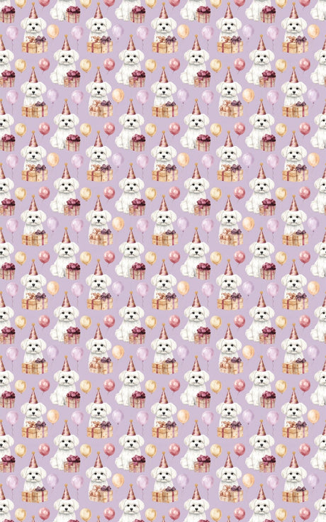 Festive Birthday Maltese Wrapping Paper - London Penny Gift Wrap