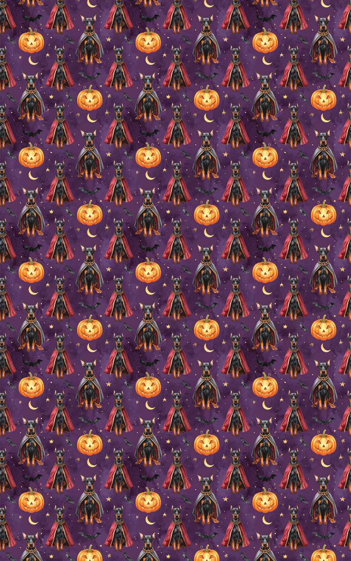 Gothic Halloween Dobermans Wrapping Paper