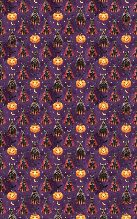 Gothic Halloween Dobermans Wrapping Paper - London Penny Gift Wrap
