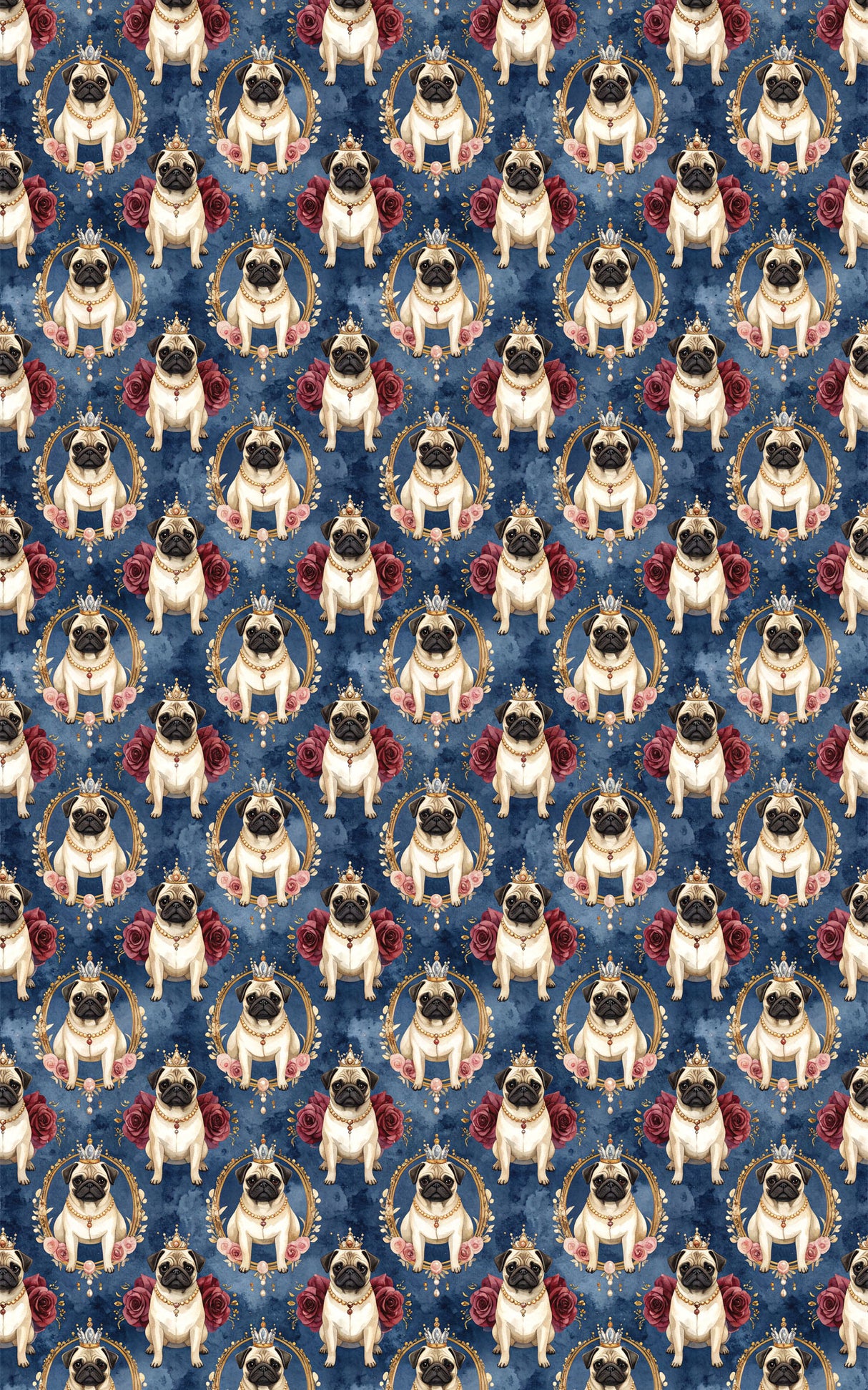 Regal Pug Celebration Wrapping Paper
