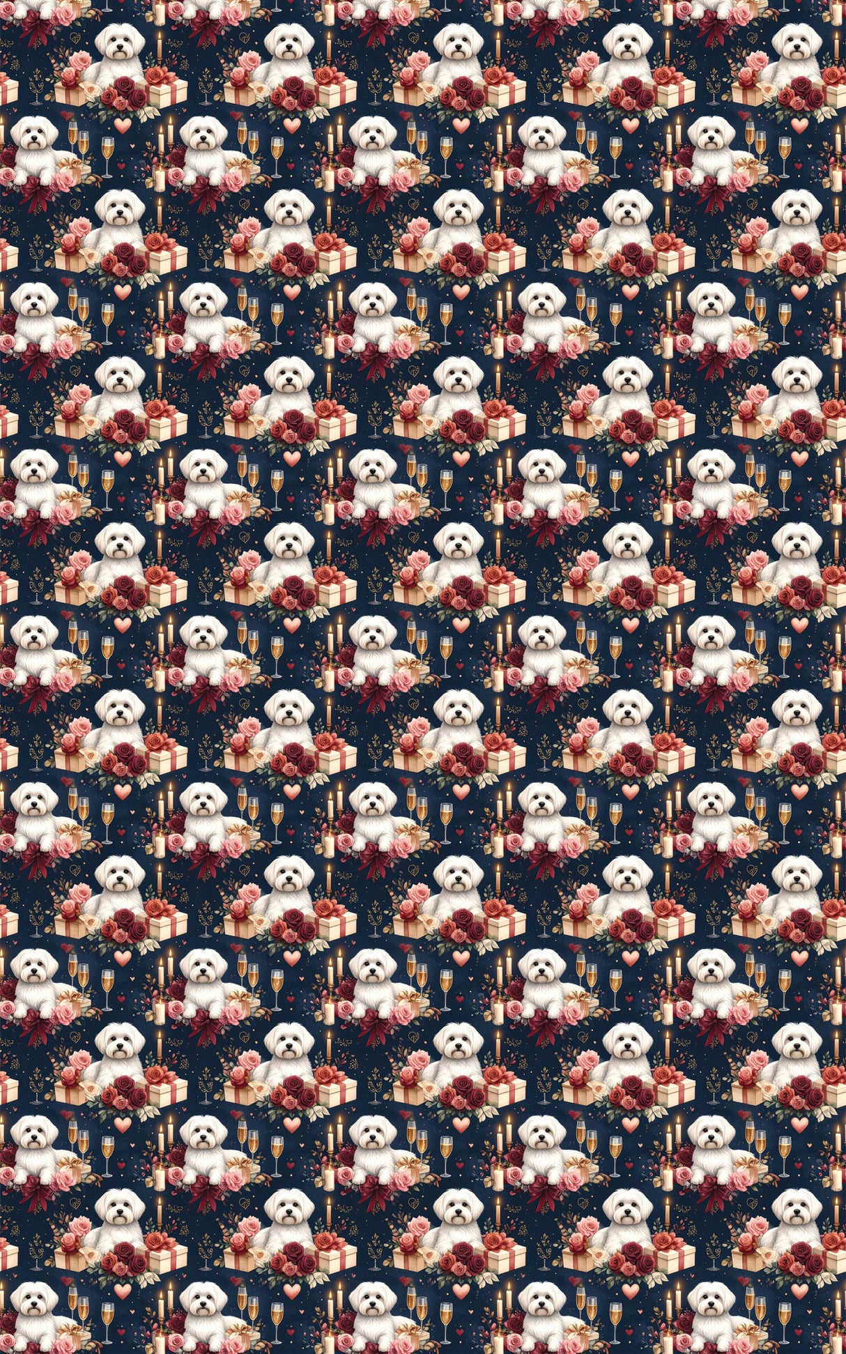 Maltese Anniversary Celebration Wrapping Paper
