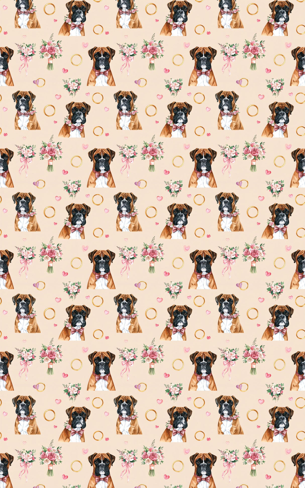 Elegant Boxer Wedding Wrapping Paper