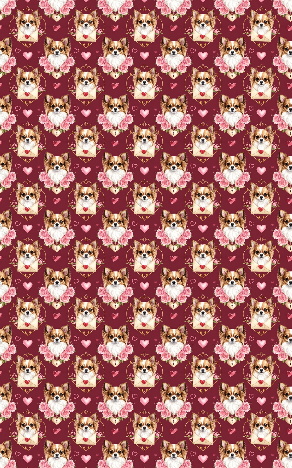 Valentine’s Chihuahua Sweethearts Wrapping Paper