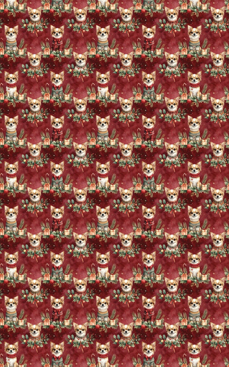Chihuahua Holiday Chic Wrapping Paper - London Penny Gift Wrap