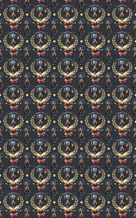 Graduation Doberman Wrapping Paper - London Penny Gift Wrap