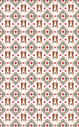 Russian Embroidery Borzoi Wrapping Paper - London Penny Gift Wrap