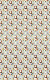 Easter Staffy Garden Wrapping Paper